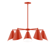 Montclair Light Works CHC415-26 - 5-Light Jasmine Chandelier, Vermillion