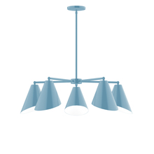 Montclair Light Works CHC415-54 - 5-Light Jasmine Chandelier, Light Blue