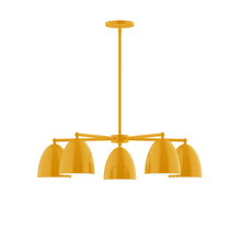Montclair Light Works CHC417-21 - 5-Light Jill Chandelier, Bright Yellow
