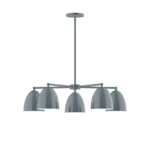 Montclair Light Works CHC417-40 - 5-Light Jill Chandelier, Slate Gray