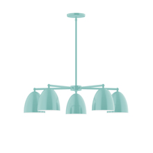 Montclair Light Works CHC417-48 - 5-Light Jill Chandelier, Sea Green