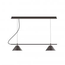 Montclair Light Works CHBX445-51-L12 - 2-Light Linear Nest LED Chandelier, Architectural Bronze