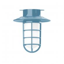 Montclair Light Works FMC052-54 - 8 1/4" Vaportite flush mount ceiling light, Light Blue