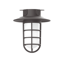 Montclair Light Works FMC052-57 - 8 1/4" Vaportite flush mount ceiling light, Bronze Matte