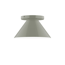 Montclair Light Works FMD421-24 - 8" Pinnacle Flush Mount, Moss Green