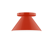 Montclair Light Works FMD421-26 - 8" Pinnacle Flush Mount, Vermillion