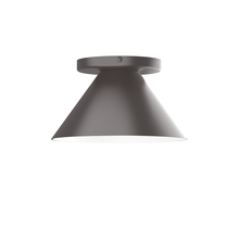 Montclair Light Works FMD421-57 - 8" Pinnacle Flush Mount, Bronze Matte
