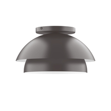 Montclair Light Works FMDX445-57 - 10" Nest Flush Mount, Bronze Matte