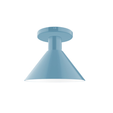 Montclair Light Works FMDX451-54 - 8" Chase Flush Mount, Light Blue