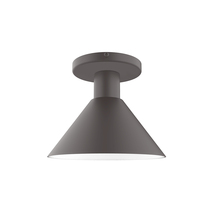 Montclair Light Works FMDX451-57 - 8" Chase Flush Mount, Bronze Matte