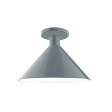 Montclair Light Works FMDX466-40 - 12" Chase Flush Mount, Slate Gray