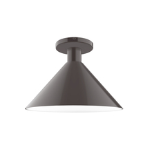 Montclair Light Works FMDX466-51 - 12" Chase Flush Mount, Architectural Bronze