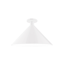 Montclair Light Works FMDX467-44 - 18" Chase Flush Mount, White
