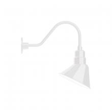 Montclair Light Works GNA102-44 - 10" Angle shade gooseneck wall mount, White