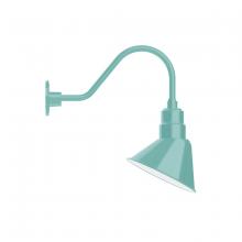 Montclair Light Works GNA102-48 - 10" Angle shade gooseneck wall mount, Sea Green