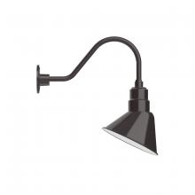 Montclair Light Works GNA102-51 - 10" Angle shade gooseneck wall mount, Architectural Bronze