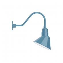 Montclair Light Works GNA102-54 - 10" Angle shade gooseneck wall mount, Light Blue