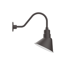 Montclair Light Works GNA102-57 - 10" Angle shade gooseneck wall mount, Bronze Matte