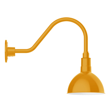 Montclair Light Works GNA114-21 - 8" Deep Bowl shade, gooseneck wall mount, Bright Yellow