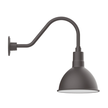 Montclair Light Works GNA115-57 - 10" Deep Bowl shade, gooseneck wall mount, Bronze Matte