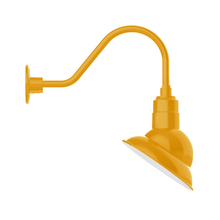 Montclair Light Works GNA120-21 - 10" Emblem shade gooseneck wall mount, Bright Yellow