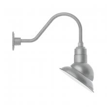 Montclair Light Works GNA120-49 - 10" Emblem shade gooseneck wall mount, Painted Galvanized