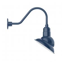 Montclair Light Works GNA120-50 - 10" Emblem shade gooseneck wall mount, Navy