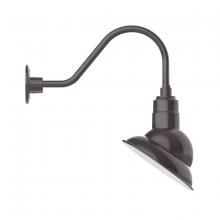 Montclair Light Works GNA120-51 - 10" Emblem shade gooseneck wall mount, Architectural Bronze