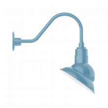 Montclair Light Works GNA120-54 - 10" Emblem shade gooseneck wall mount, Light Blue