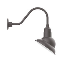 Montclair Light Works GNA120-57 - 10" Emblem shade gooseneck wall mount, Bronze Matte