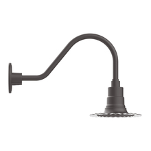 Montclair Light Works GNA157-57 - 8" Radial shade, gooseneck wall mount, Bronze Matte