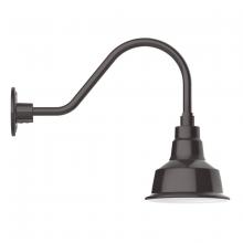 Montclair Light Works GNA180-51 - 8" Warehouse shade, gooseneck wall mount, Architectural Bronze