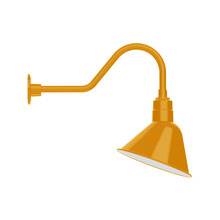 Montclair Light Works GNB103-21 - 12" Angle shade gooseneck wall mount, Bright Yellow