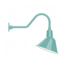 Montclair Light Works GNB103-48 - 12" Angle shade gooseneck wall mount, Sea Green