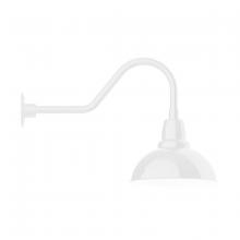Montclair Light Works GNB106-44 - 12" Cafe shade, gooseneck wall mount, White