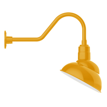 Montclair Light Works GNB121-21 - 12" Emblem shade gooseneck wall mount, Bright Yellow