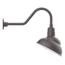 Montclair Light Works GNB121-57 - 12" Emblem shade gooseneck wall mount, Bronze Matte