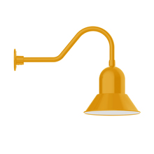 Montclair Light Works GNB123-21 - 12" Prima shade, gooseneck wall mount, Bright Yellow