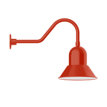 Montclair Light Works GNB123-26 - 12" Prima shade, gooseneck wall mount, Vermillion