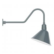 Montclair Light Works GNC104-40 - 14" Angle shade gooseneck wall mount, Slate Gray