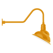 Montclair Light Works GNC122-21 - 14" Emblem shade gooseneck wall mount, Bright Yellow