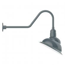 Montclair Light Works GNC122-40 - 14" Emblem shade gooseneck wall mount, Slate Gray