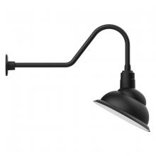 Montclair Light Works GNC122-41 - 14" Emblem shade gooseneck wall mount, Black