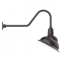 Montclair Light Works GNC122-51 - 14" Emblem shade gooseneck wall mount, Architectural Bronze