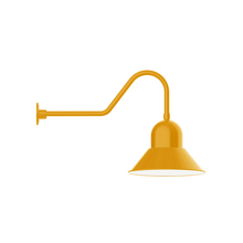 Montclair Light Works GNC125-21 - 16" Prima shade, gooseneck wall mount, Bright Yellow