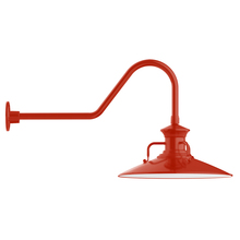 Montclair Light Works GNC143-26 - 18" Homestead shade, gooseneck wall mount, Vermillion