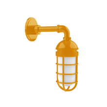 Montclair Light Works GNM050-21 - Vaportite, no shade, single wall mount with clear glass and cast guard, Bright Yellow