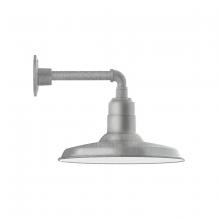 Montclair Light Works GNN183-49 - 14" Warehouse shade, Straight Arm wall mount, Painted Galvanized