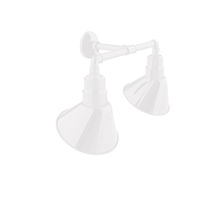 Montclair Light Works GNR102-44 - Angle 10" 2-Light Straight Arm Wall Light in White