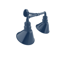 Montclair Light Works GNR102-50 - Angle 10" 2-Light Straight Arm Wall Light in Navy